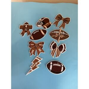 Lot of 9 Football Themed Patches